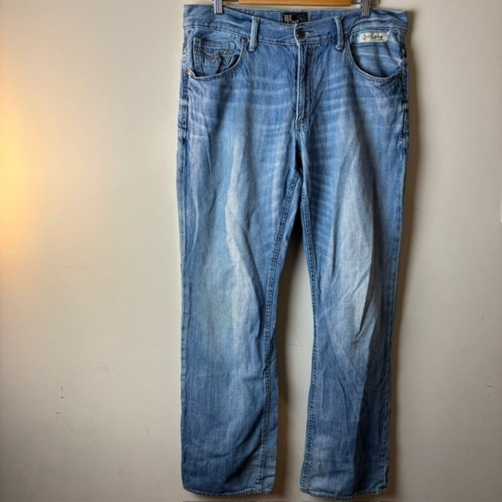 Mens 34L BKE Vintage Welder Long‎ Straight Jeans Blue Outdoor Western Workwear